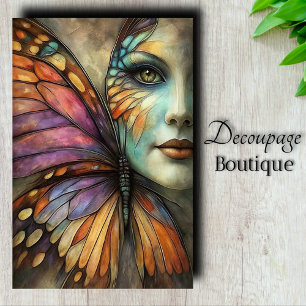 Butterfly Maiden Decoupage Tissue Paper