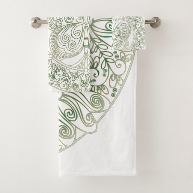 Butterfly Mandala - Bathtowel Set (Insitu)