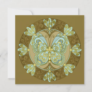 Butterfly Mandala - Greeting Card