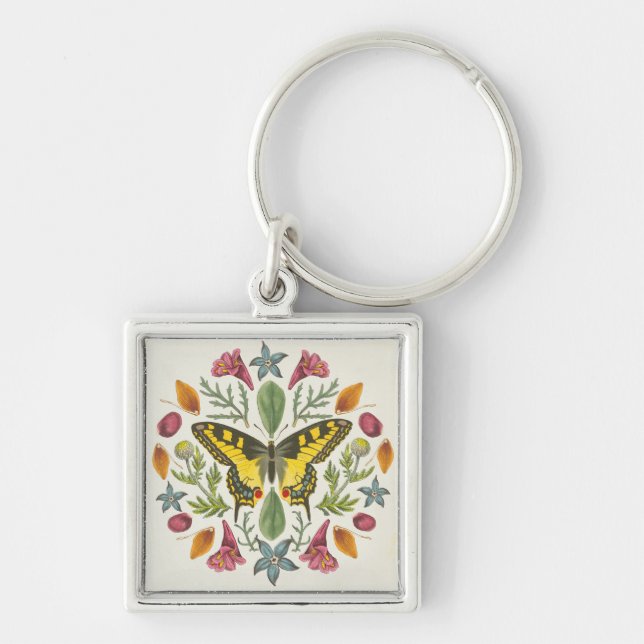 Butterfly Mandala Key Ring (Front)