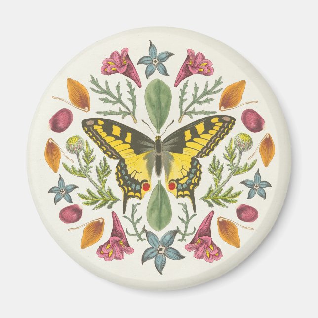 Butterfly Mandala Magnet (Front)