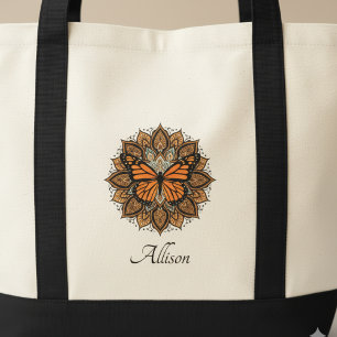 Butterfly Mandala Tote Bag – Eco Gift Idea