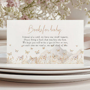 Butterfly Meadow Baby Book Request Enclosure Card