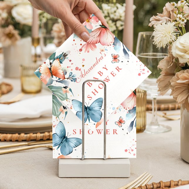Butterfly Meadow Baby Shower Napkin (Creator Uploaded)
