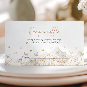 Butterfly Meadow Diaper Raffle Request Enclosure Card