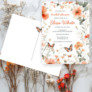 Butterfly Meadow Watercolor Bridal Shower CUSTOM  Postcard