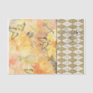 Butterfly Meadows Botanical Decoupage Tissue Paper