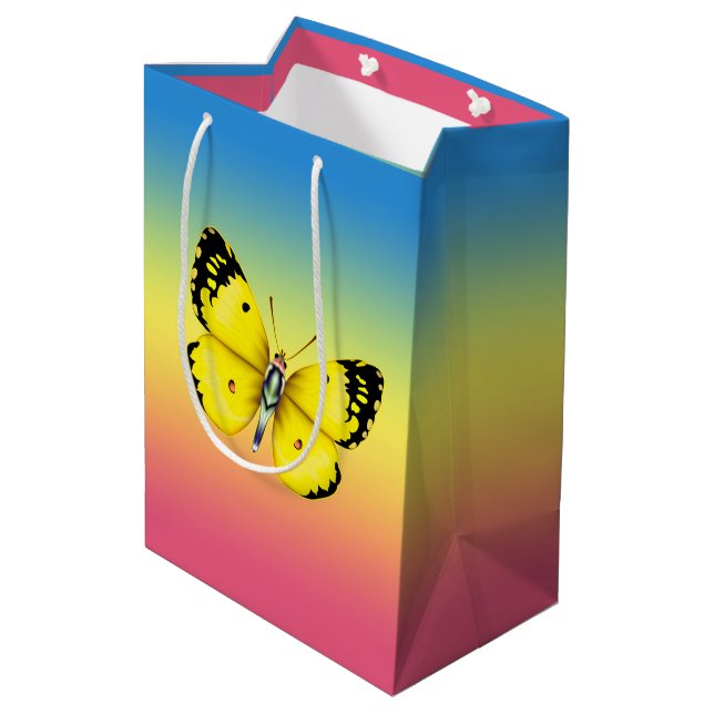 Butterfly Medium Gift Bag (Back Angled)