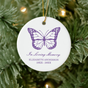 Butterfly Memorial Ceramic Tree Decoration