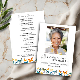 Butterfly Memorial Funeral Program Invitation