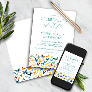 Butterfly Memorial Invitation