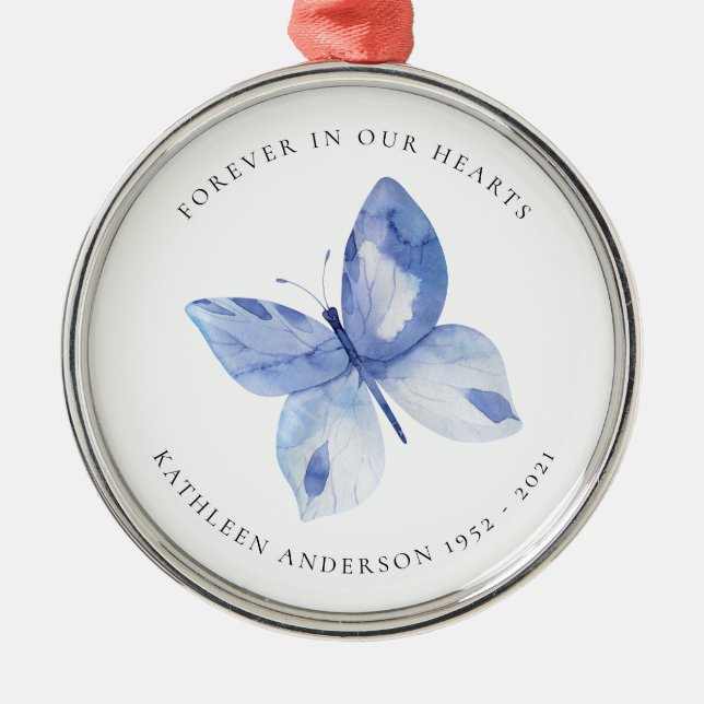 Butterfly Memorial Metal Tree Decoration (Front)