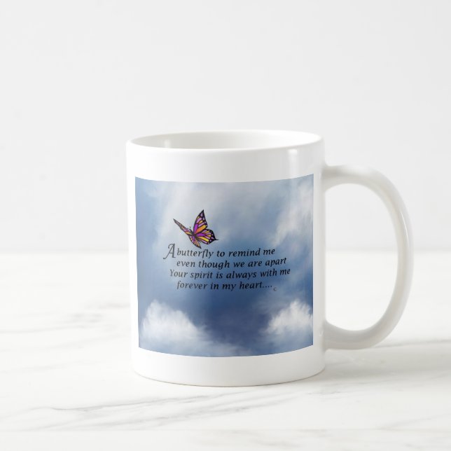 Butterfly  Memorial Poem Coffee Mug (Right)