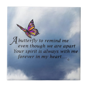 Butterfly Memorial Poem Tile