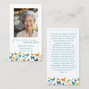 Butterfly Memorial Prayer Card