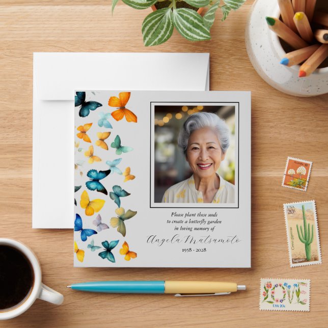 Butterfly Memorial Seed Packet Envelope (Desk)