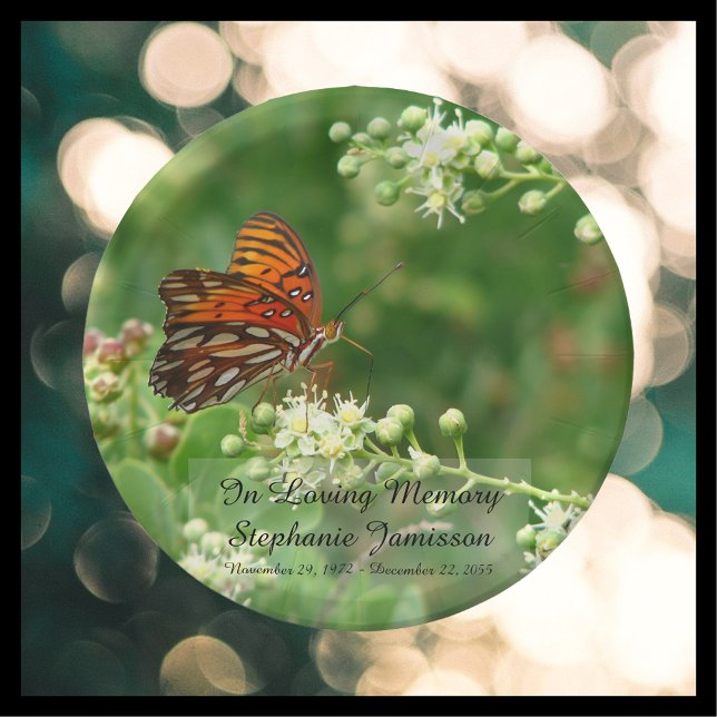 Butterfly, Memorial Service Paper Plates (Creator Uploaded)