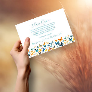 Butterfly Memorial Thank You Card