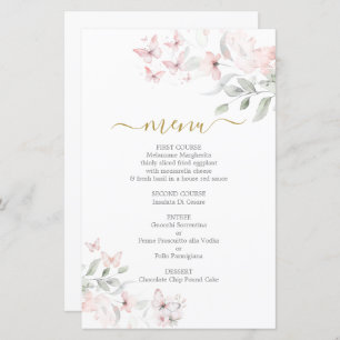 Butterfly Menu Card