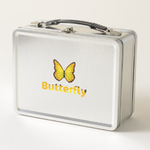 Butterfly Metal Lunch Box