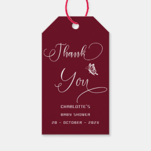 Butterfly Modern Minimal Baby Shower Gift Tags