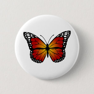 Butterfly Monarch Abstract Artistic Line Art 6 Cm Round Badge