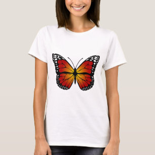Butterfly Monarch Abstract Artistic Line Art T-Shirt