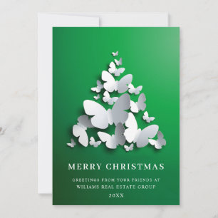 Butterfly Monarch Christmas Corporate Greeting Holiday Card