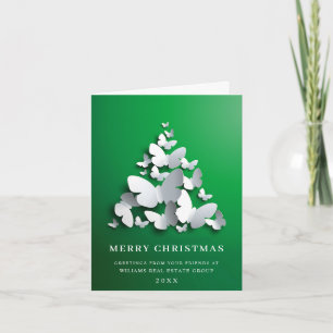 Butterfly Monarch Christmas Corporate Greeting Holiday Card