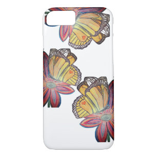 Butterfly monarch colorful two sided  Case-Mate iPhone case