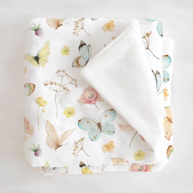 Butterfly Monogram Fleece Blanket (Creator Uploaded)