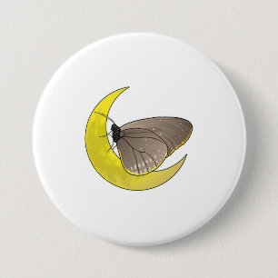 Butterfly Moon 7.5 Cm Round Badge