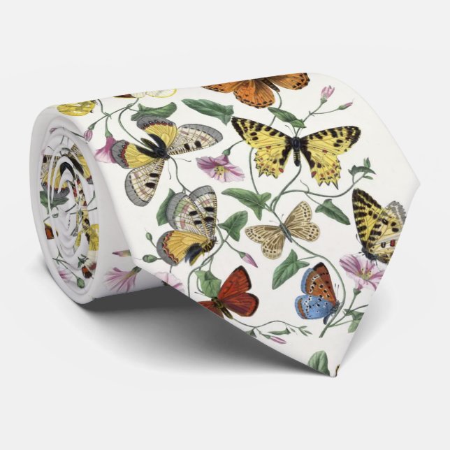 Butterfly & Moth by Paul Gervais Tie (Rolled)