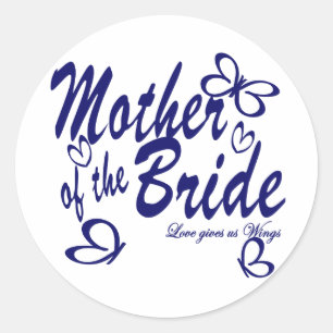 Butterfly/Mother of the Bride Classic Round Sticker