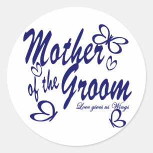 Butterfly/Mother of the Groom Classic Round Sticker