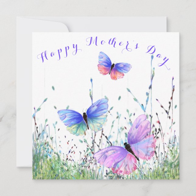 Butterfly Mother's Day Card Flying Butterflies (Front)
