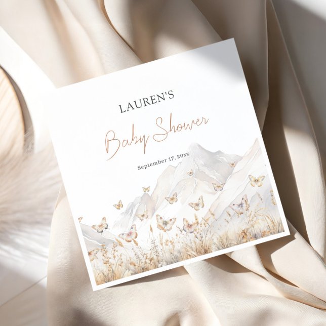Butterfly Mountain Meadow Celebration Napkin (Creator Uploaded)