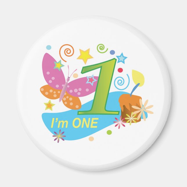 Butterfly: My first birthday Magnet (Front)