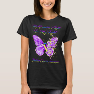 Butterfly My Grandma’s Fight Is My Fight Bladder  T-Shirt