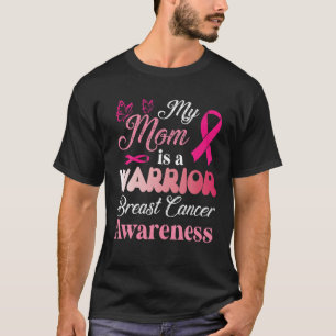 Butterfly My Mum Is A Warrior Fight Breast Cancer T-Shirt