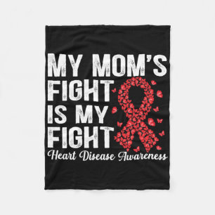 Butterfly My Mum's Fight Is My Fight Heart Disease Fleece Blanket