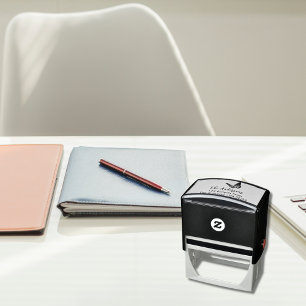 Butterfly name return address self-inking stamp