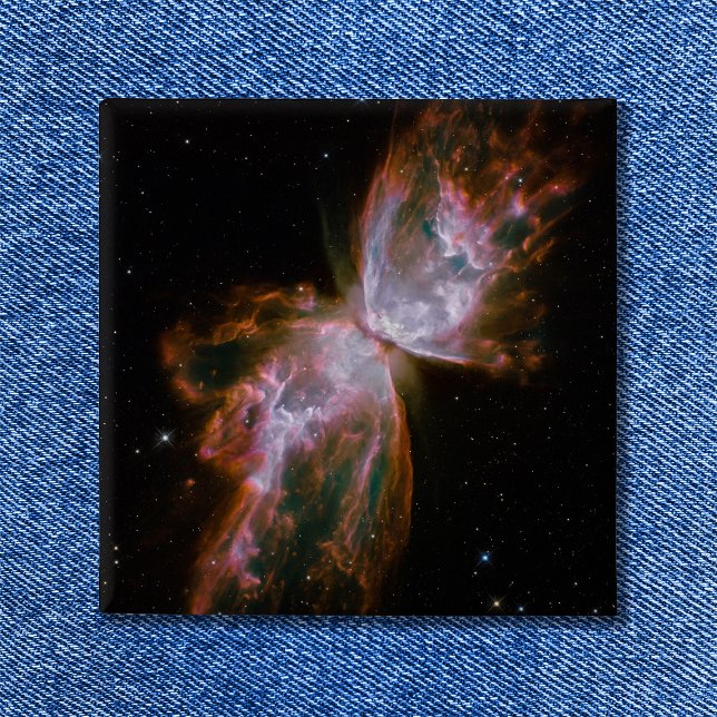 Butterfly Nebula Celestial Space Photo 15 Cm Square Badge (Butterfly Nebula Button)