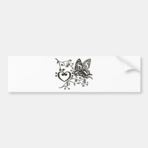 Butterfly_Notes Bumper Sticker