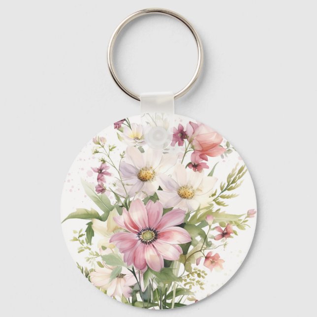 Butterfly Nursery Wall Art  Key Ring (Front)