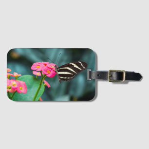 Butterfly on a flower luggage tag