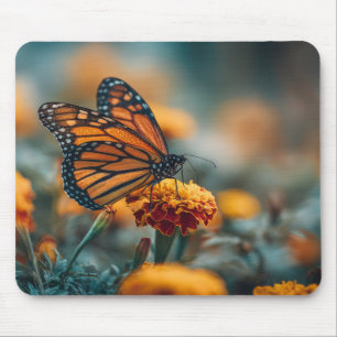 Butterfly on a Marigold Mouse Pad