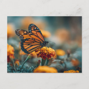 Butterfly on a Marigold Postcard