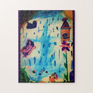 Butterfly on a Rainy Day Jigsaw Puzzle