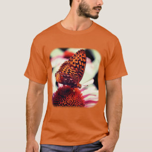 Butterfly On Coneflower Nature T-Shirt